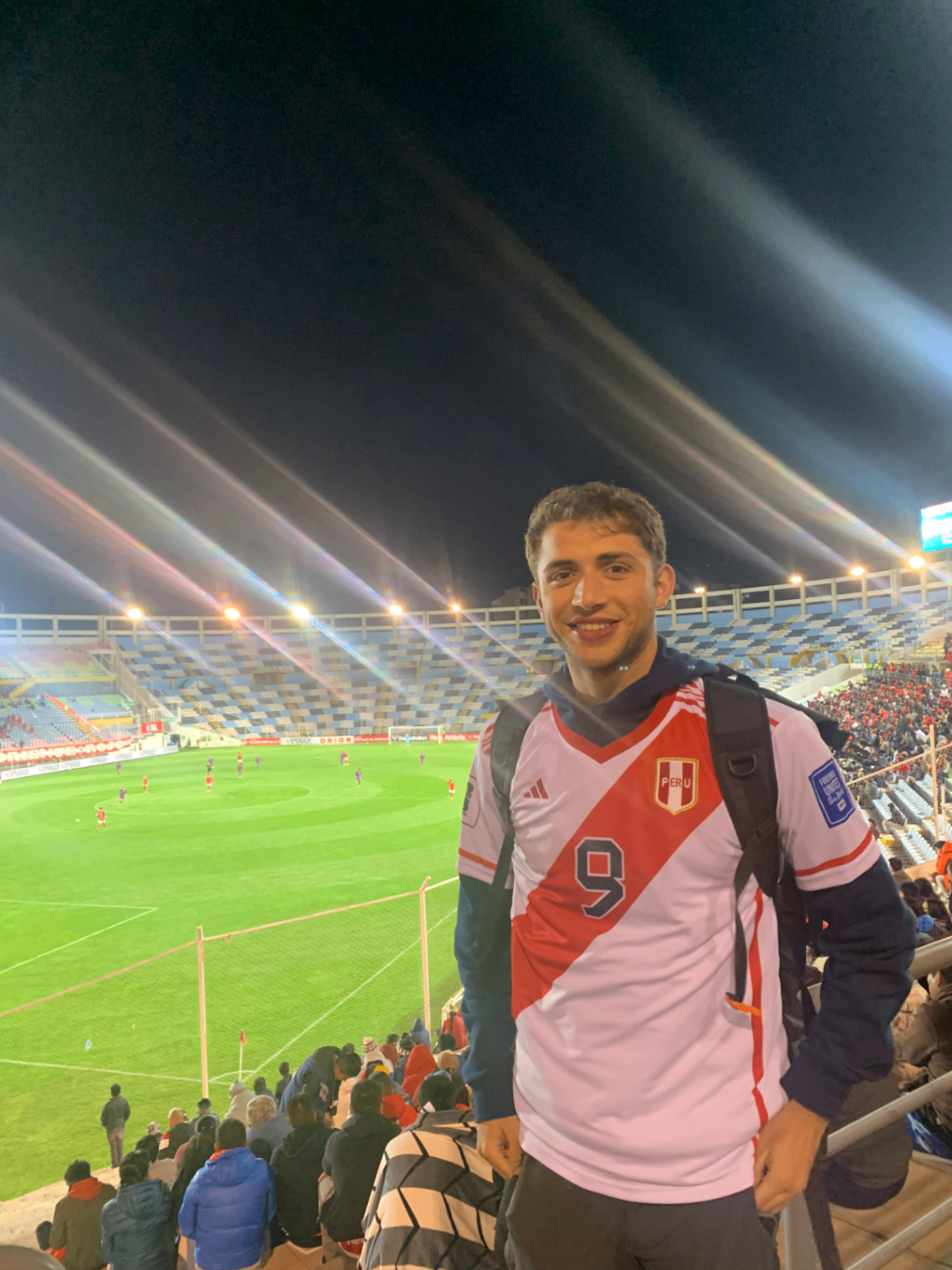Max Llahuet watching Cusco FC against Comerciantes Unidos